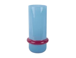 Present time - Vase Animado Anillo large soft blue w. bright pink