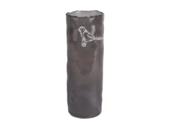 Present time - Vase Bird On Branch large dark grey