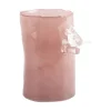 Present time - Vase Bird On Branch small soft pink