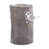Present time - Vase Bird On Branch small dark grey