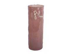 Present time - Vase Bird On Branch large soft pink