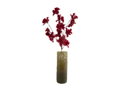 Present time - Vase Bird On Branch large army green