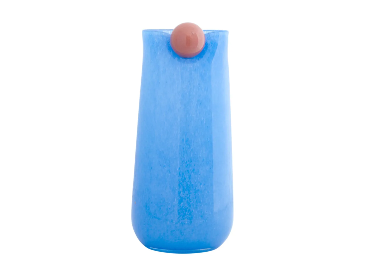 Present time - Vase Bolita glass large soft blue w. soft orange