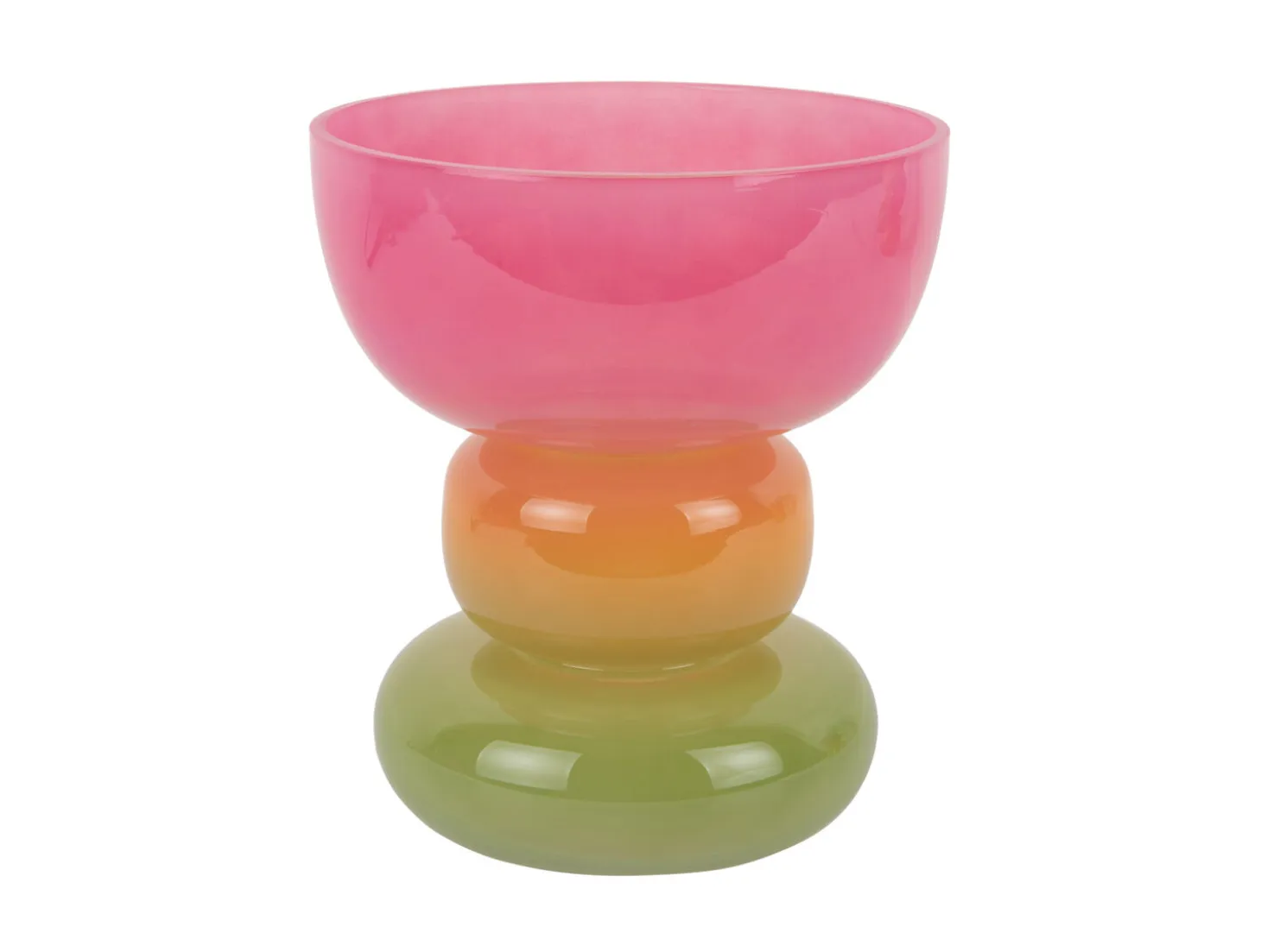 Present time - Vase Funky Vibes glass wide multi colour