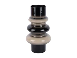 Present time - Vase Grato small black w. warm grey