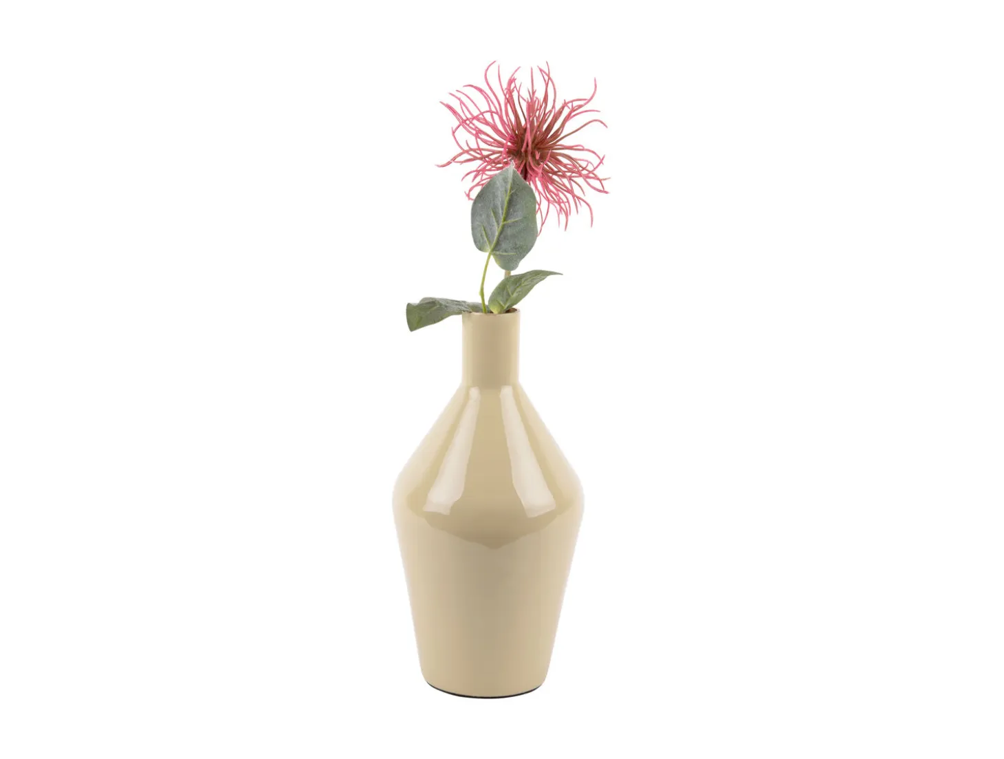 Present time - Vase Ivy bottle cone iron enamel latte brown