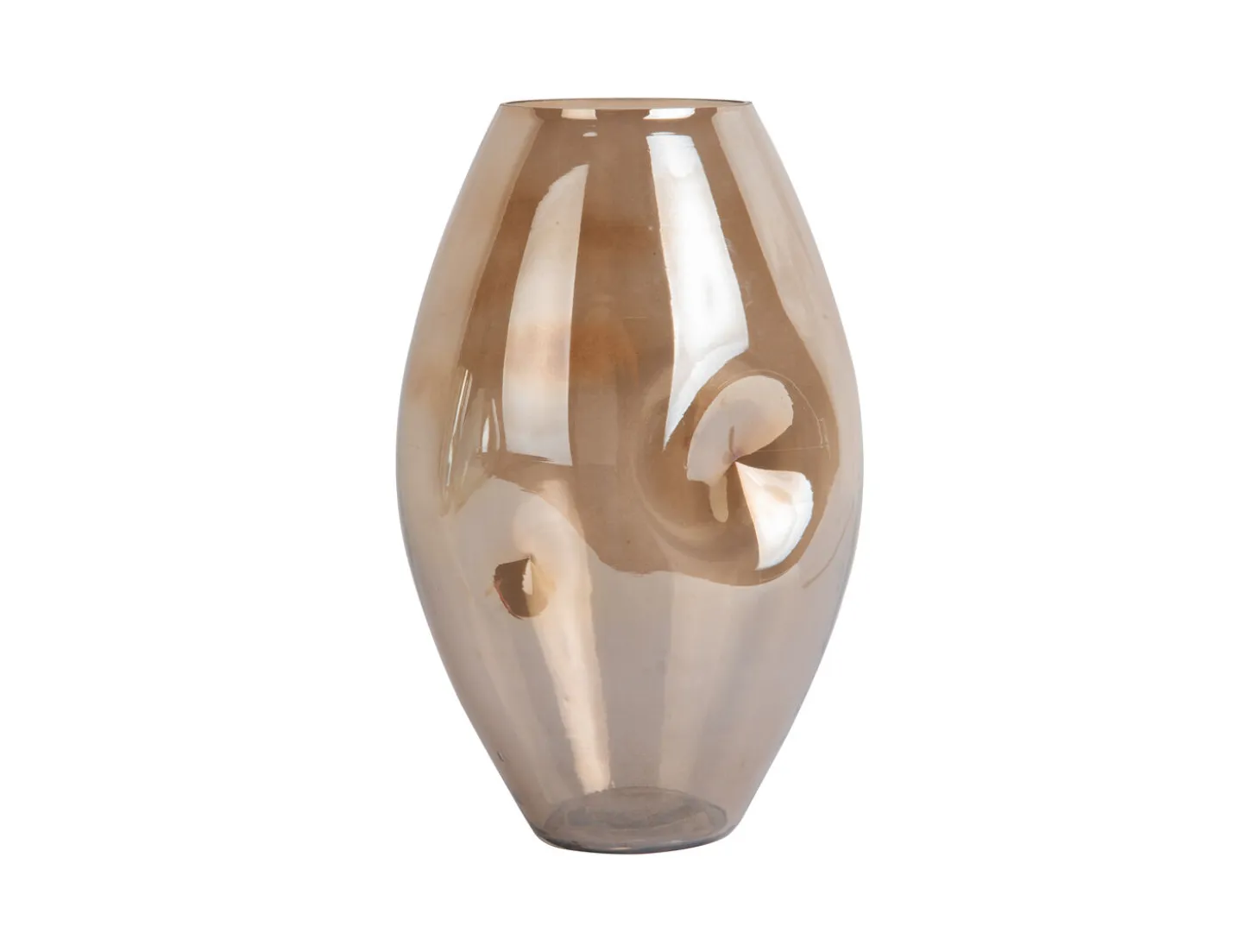Present time - Vase Luster organic shiny chocolate brown