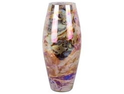 Present time - Vase Melange cone pearly chocolate brown