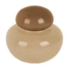 Present time - Vase Nuevo Dulce small soft brown w. dark brown lid