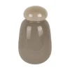 Present time - Vase Nuevo Dulce dark grey w. warm grey lid