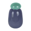Present time - Vase Nuevo Dulce dark blue w. soft blue lid