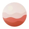 Present time - Wall art Sunset MDF soft pink