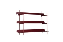 Present time - Wall rack Riqueza Tres burgundy red