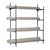 Present time - Wall rack Reina Cuatro black w. warm grey