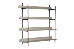 Present time - Wall rack Reina Cuatro black w. warm grey