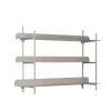 Present time - Wall rack Riqueza Tres warm grey