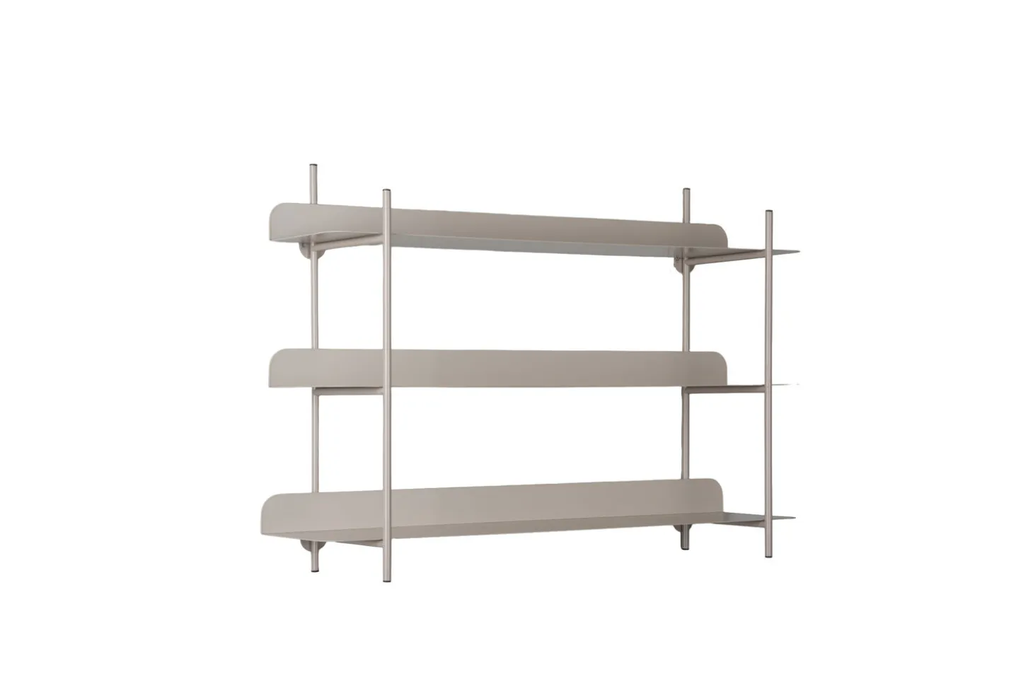 Present time - Wall rack Riqueza Tres warm grey