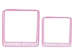 Present time - Wall rack set Reja bright pink