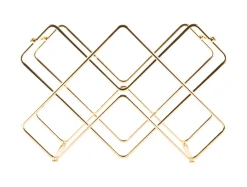 Present time - Wine rack Diamonds iron gold plated