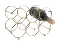 Present time - Wine rack Honeycomb foldable iron gold