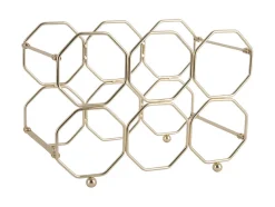 Present time - Wine rack Honeycomb foldable iron gold