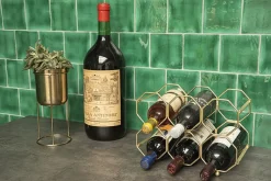 Present time - Wine rack Honeycomb foldable iron gold