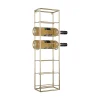 Present time - Wine rack Single metal painted gold