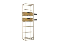 Present time - Wine rack Single metal painted gold