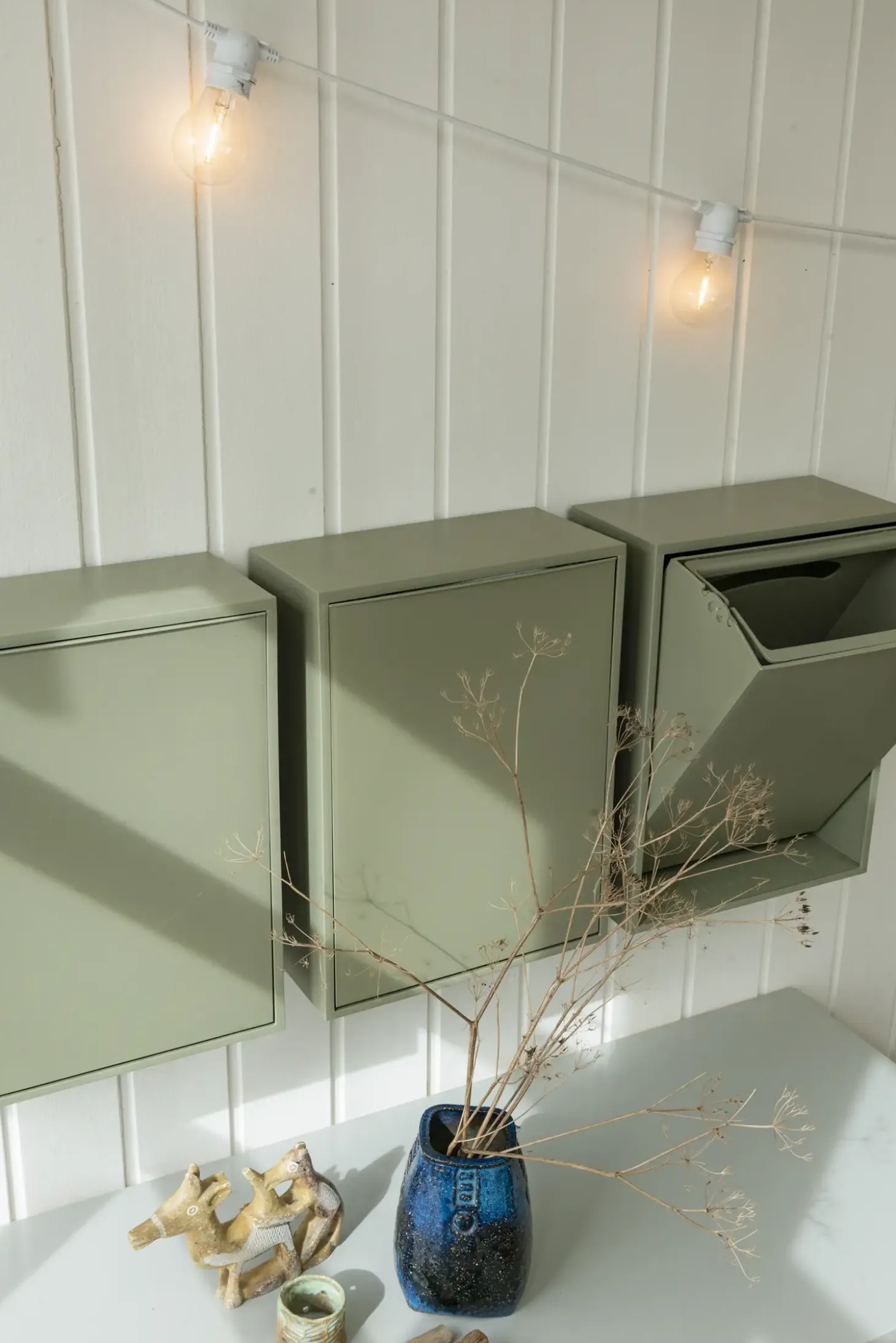 ReCollector - Affaldssortering, affaldsbeholder, duset grøn, Oak Green