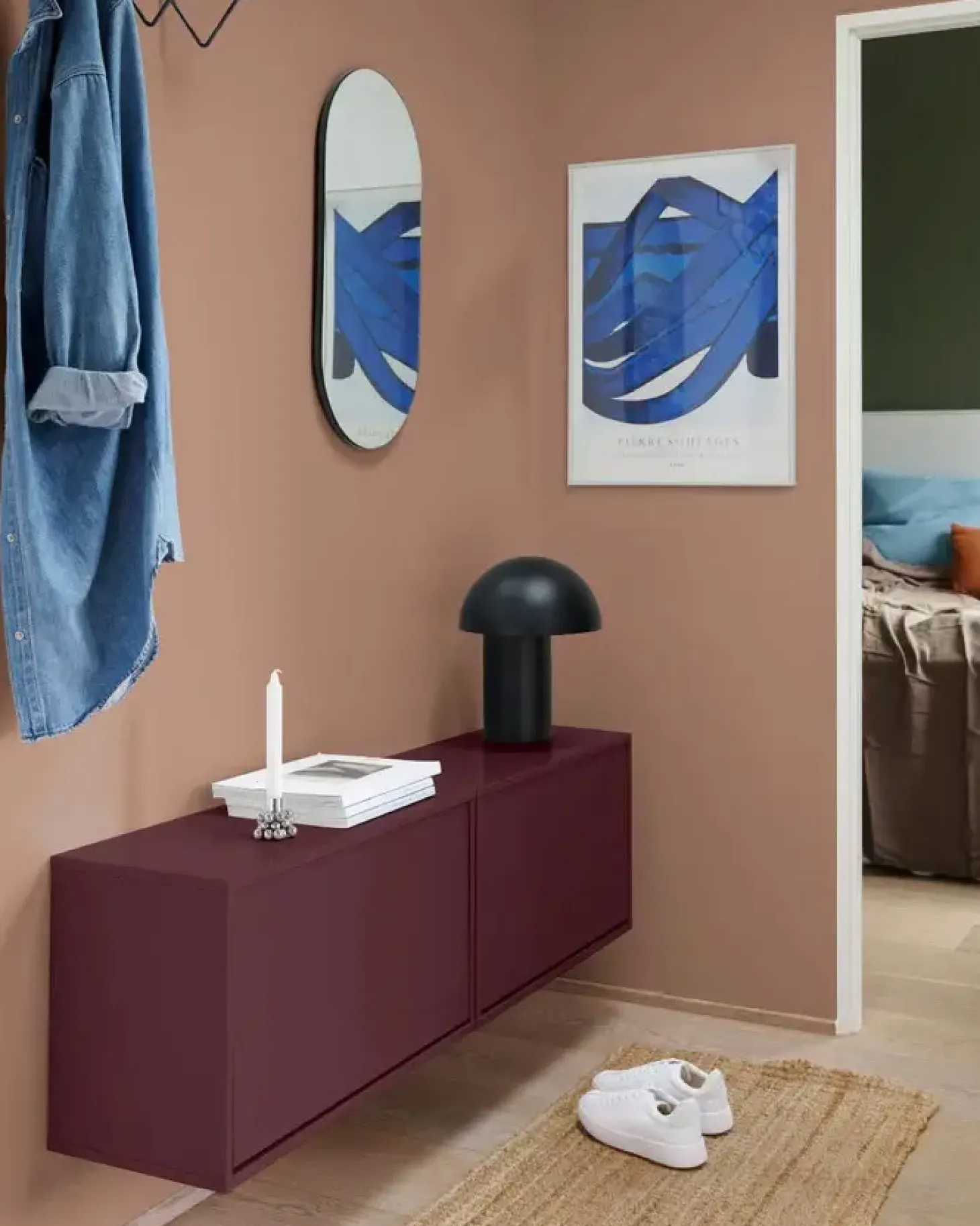 ReCollector - Skobox - Væghængt - Maroon Red