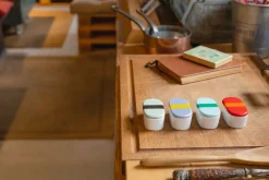 Remember - "TINY" porcelænsdåser - sæt med 4 stk