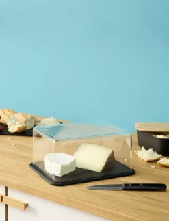 RIG-TIG - CONTAIN-IT osteboks - Klar med sort bund - osteklokke