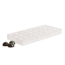 Royal Series - Chokoladeform, klar plast - Halvkugler