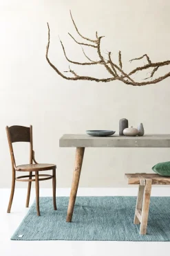 Rug Solid - Bomuldstæppe, jade - 140x200 cm.