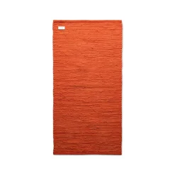 Rug Solid - Bomuldstæppe, orange - 75x200 cm.