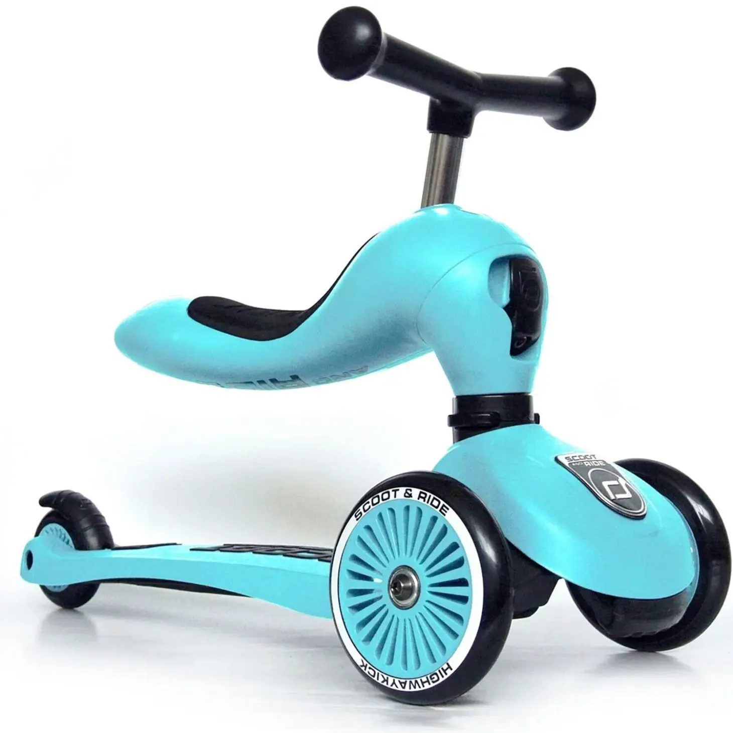 Scoot and Ride - Highway Kick 1 - Scooter og Løbehjul - Blueberry - Lyseblå