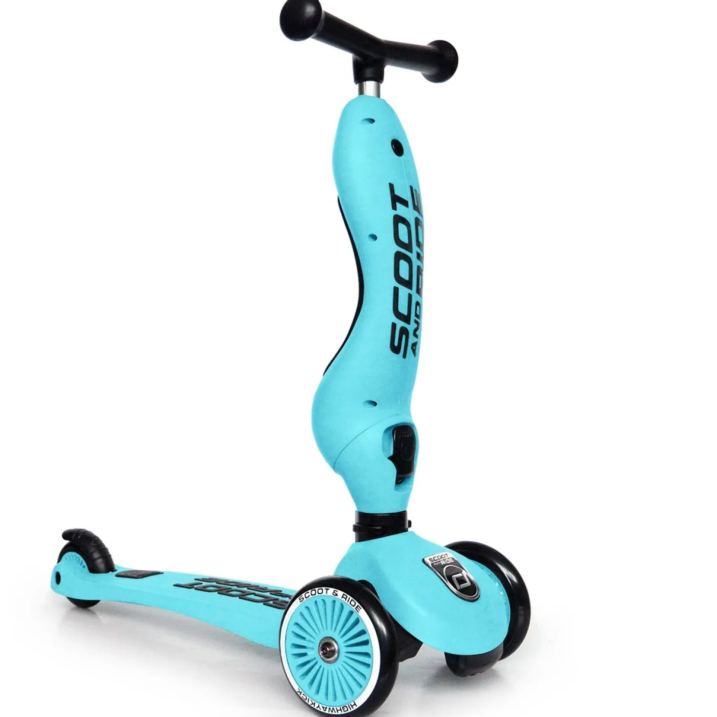 Scoot and Ride - Highway Kick 1 - Scooter og Løbehjul - Blueberry - Lyseblå