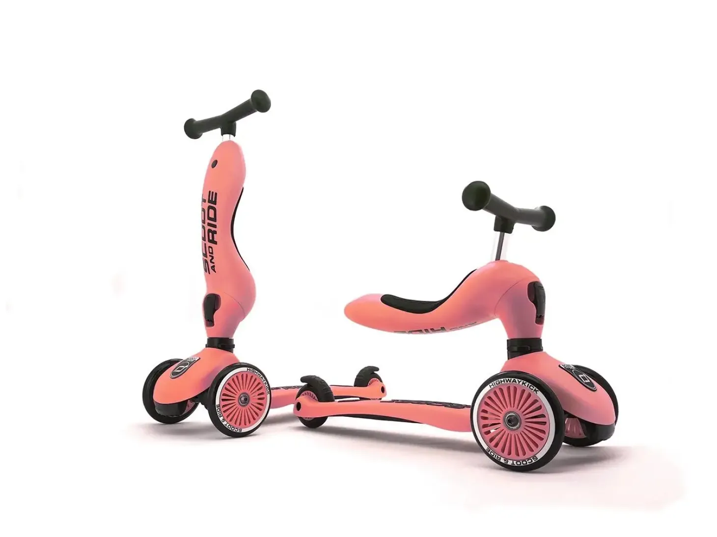 Scoot and Ride - Highway Kick 1 - Scooter / Løbehjul - Peach - Lyserød