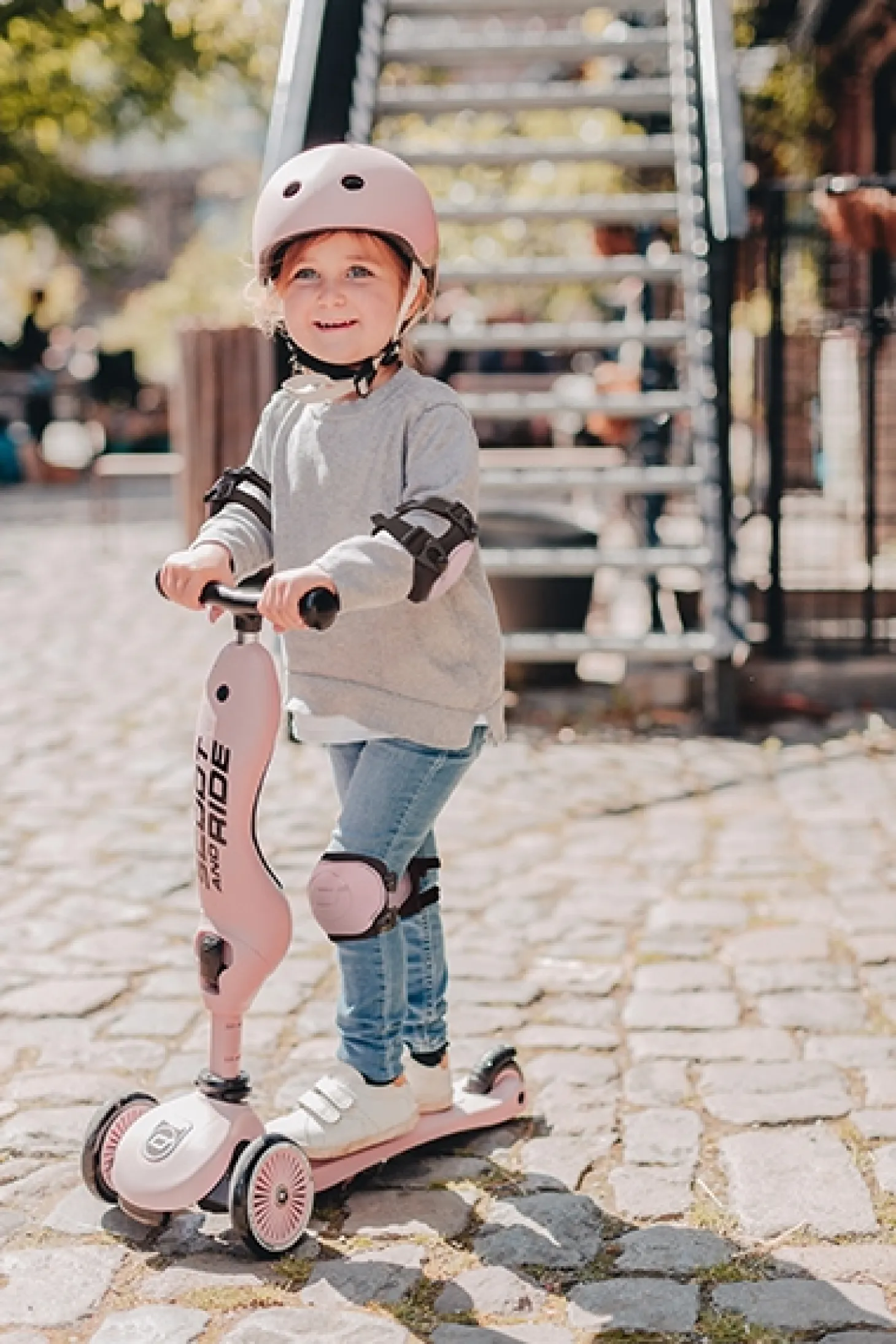 Scoot and Ride - Knæ- og albuebeskyttere - Rose - XXS