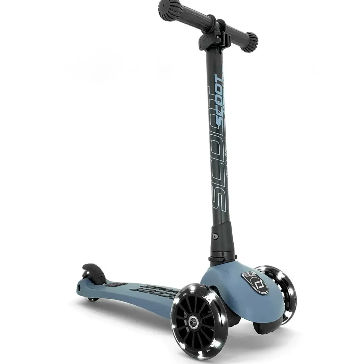 Scoot and Ride - Løbehjul Highway Kick 3 - Blå med LED-lys i hjulene - Steel