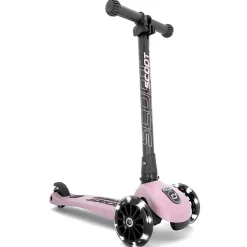 Scoot and Ride - løbehjul Highway Kick 3 - Lyserødt med LED-lys i hjulene - Rose