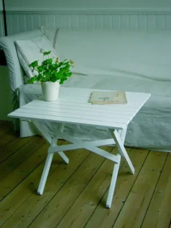 Skovshoved Møbelfabrik - Havebord - Vallø Lamel 60 - Hvid - 60x60 cm