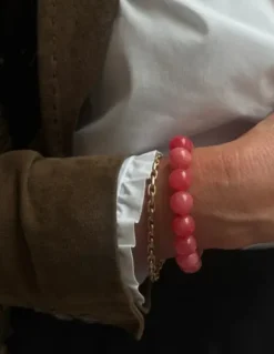 Soï - Chunky Redstone Quartz - Krystal armbånd - Klarhed - 12 mm