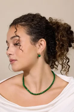Soï - Grøn Jade - Krystal halskæde