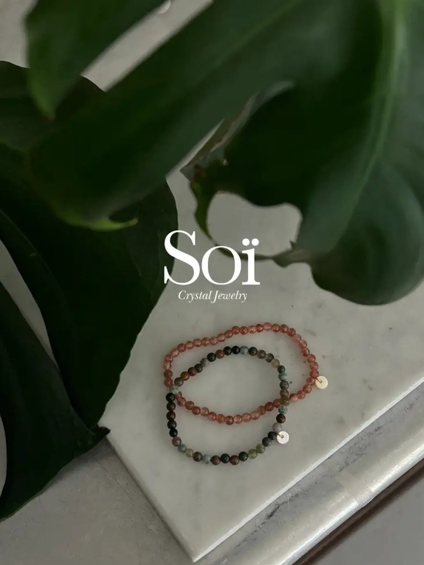 Soï - Indian Agate - Krystal armbånd styrke - 4 mm