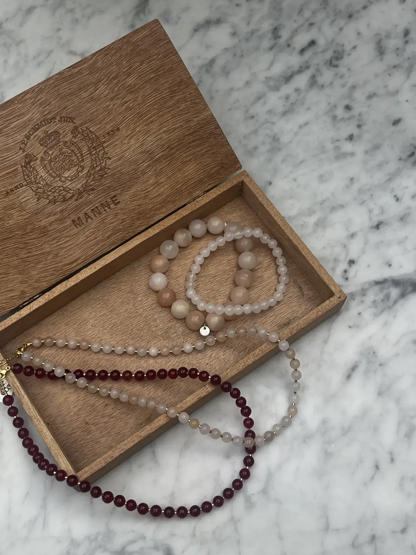 Soï - Rosa Jade - Krystal halskæde