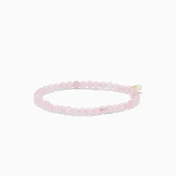 Soï - Rosakvarts - Krystal armbånd 4 MM - kærlighed