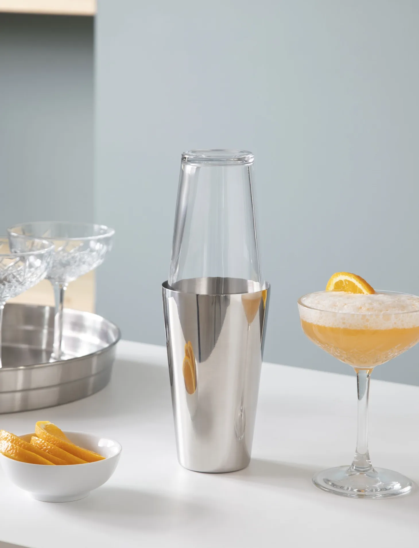 Steel-Function - Shaker m. glas - Boston - 700 ml