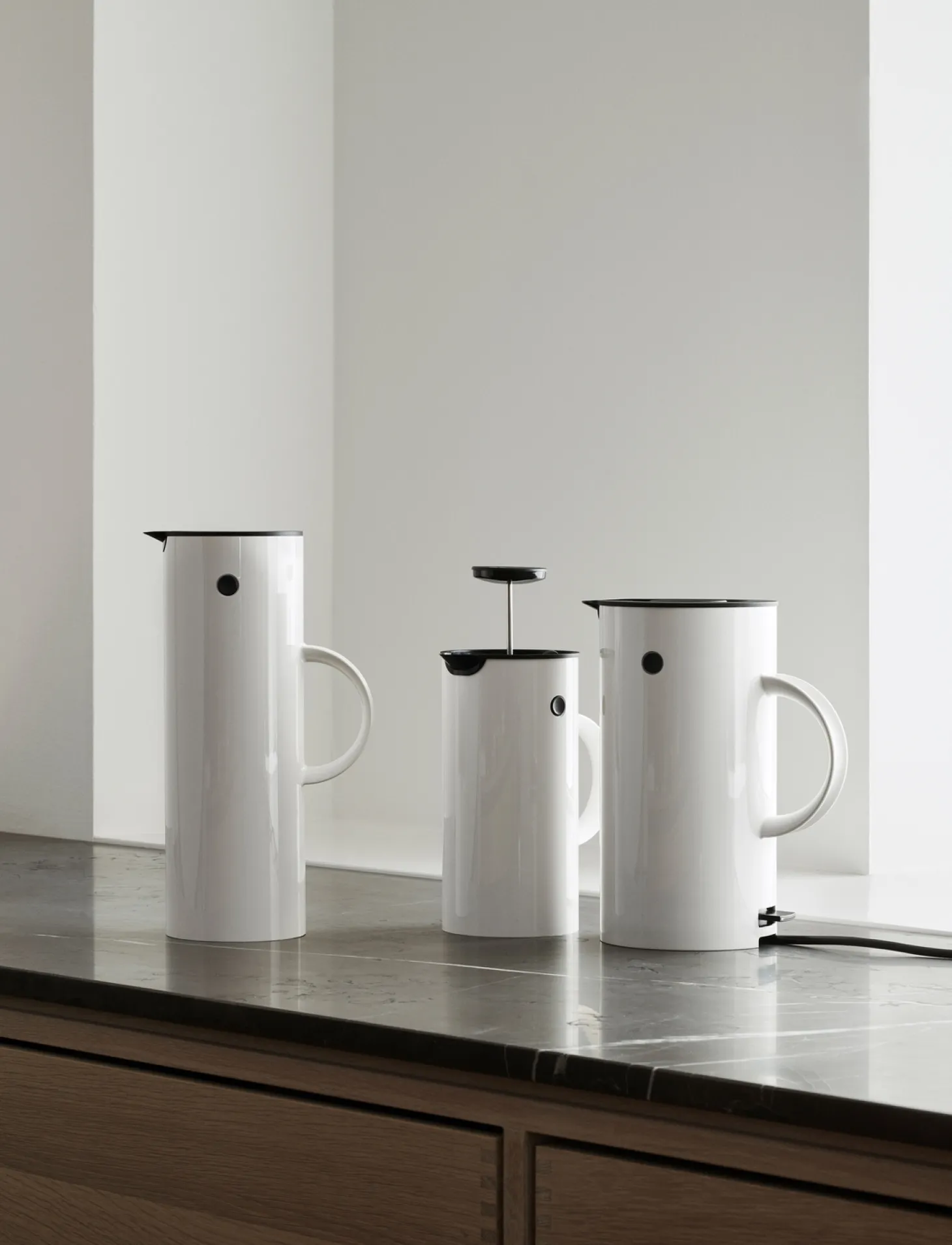 Stelton - EM77 stempelkande 1 l. white