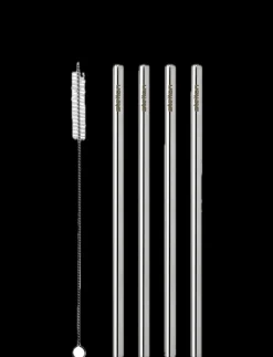 Stelton - genanvendelige sugerør 4 Stk steel